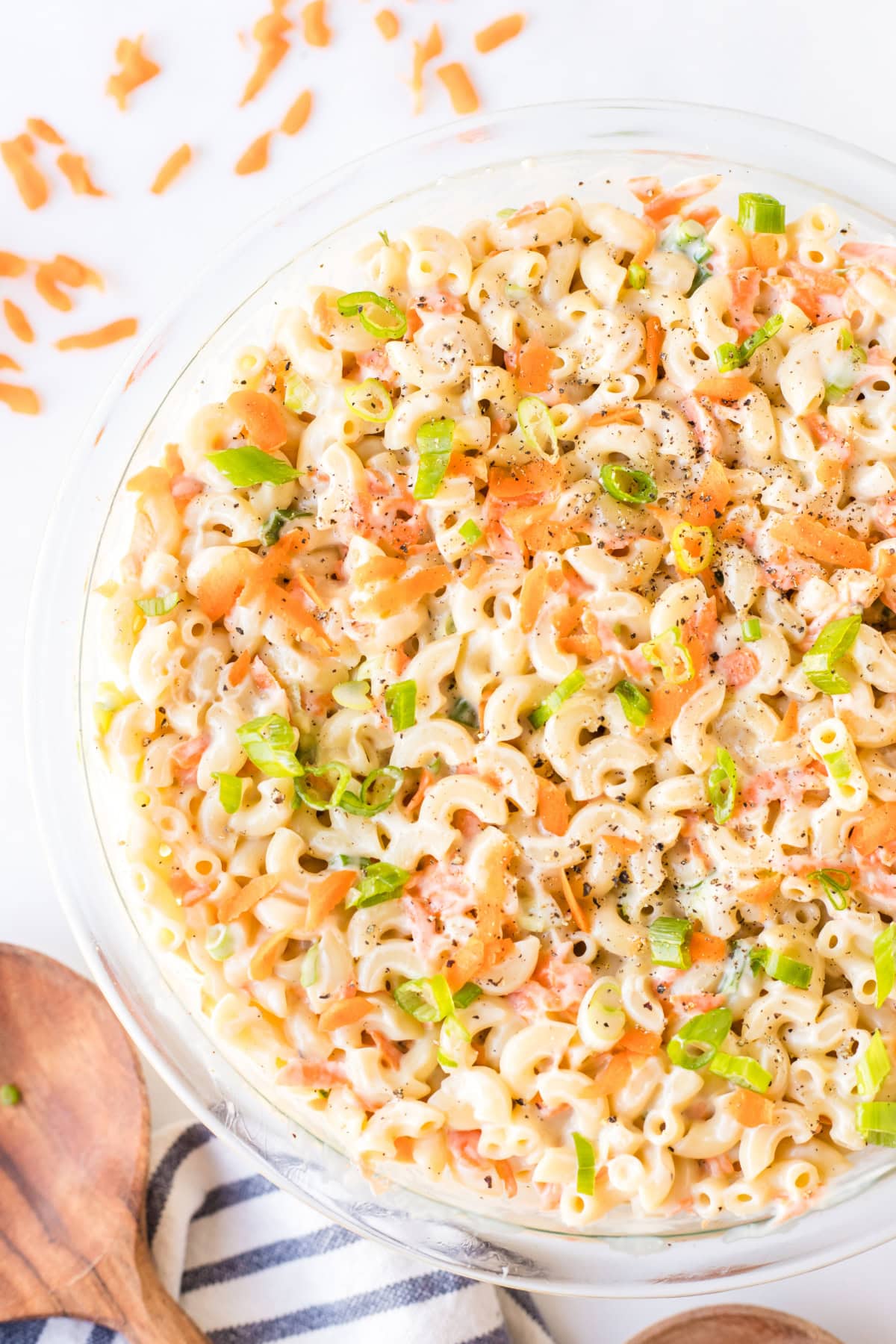 hawaiian macaroni salad in bowl