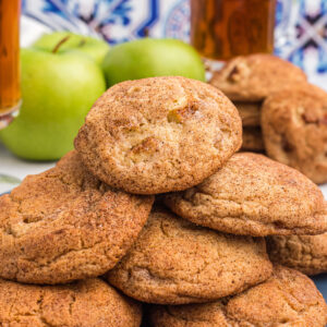 apple snickerdoodles displayed on a platter