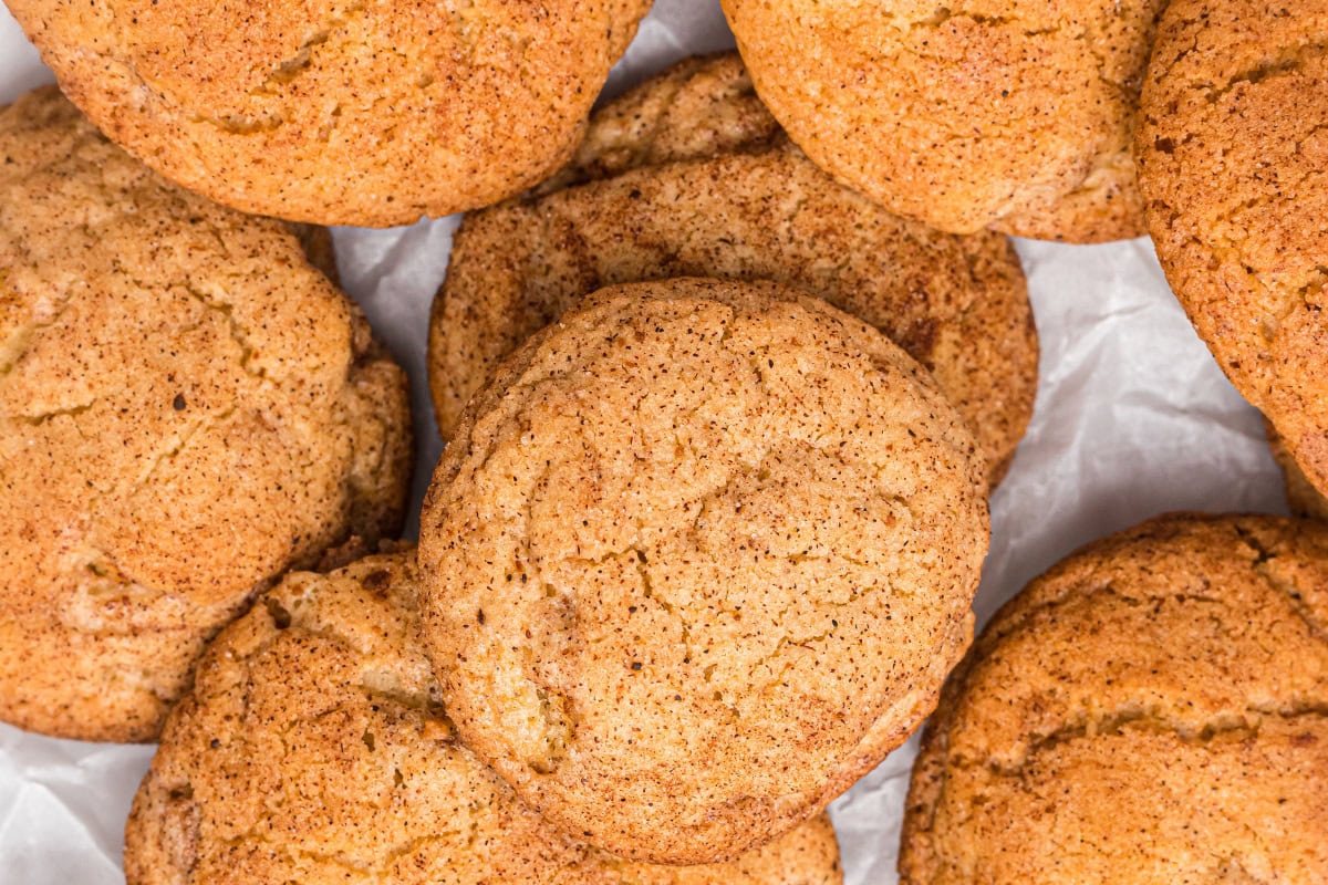 Apple Snickerdoodles are traditional snickerdoodles filled with apple cider syrup and fresh apples to create the perfect fall cookie recipe. Recipe from RecipeGirl.com apple snickerdoodles