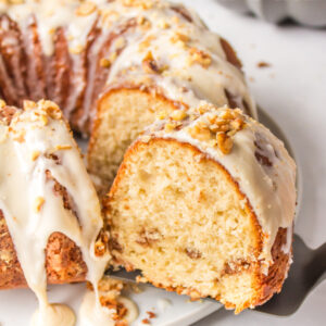 pinterest image for maple coffee cake