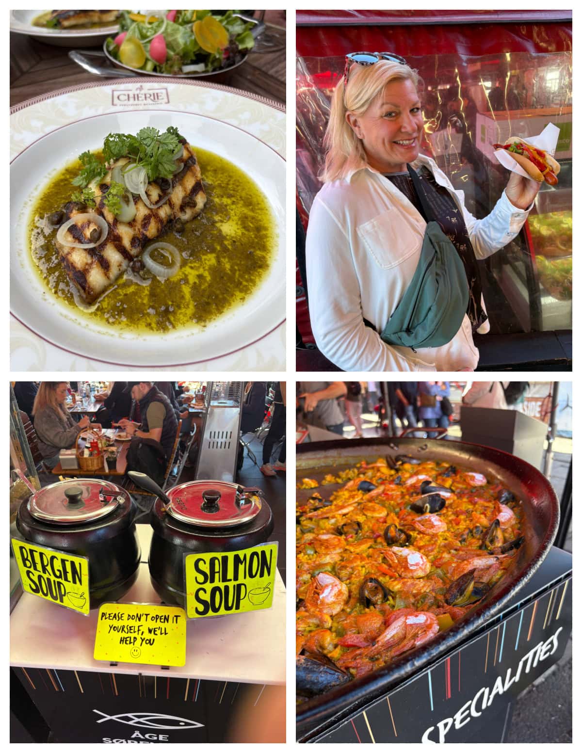 norway viking cruise food collage bergen
