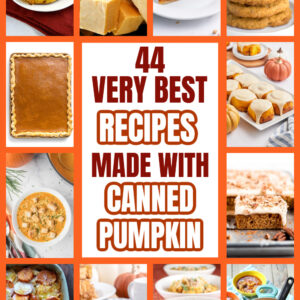 44 best recipes made with canned pumpkin collage