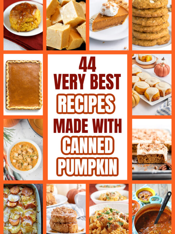 44 best recipes made with canned pumpkin collage