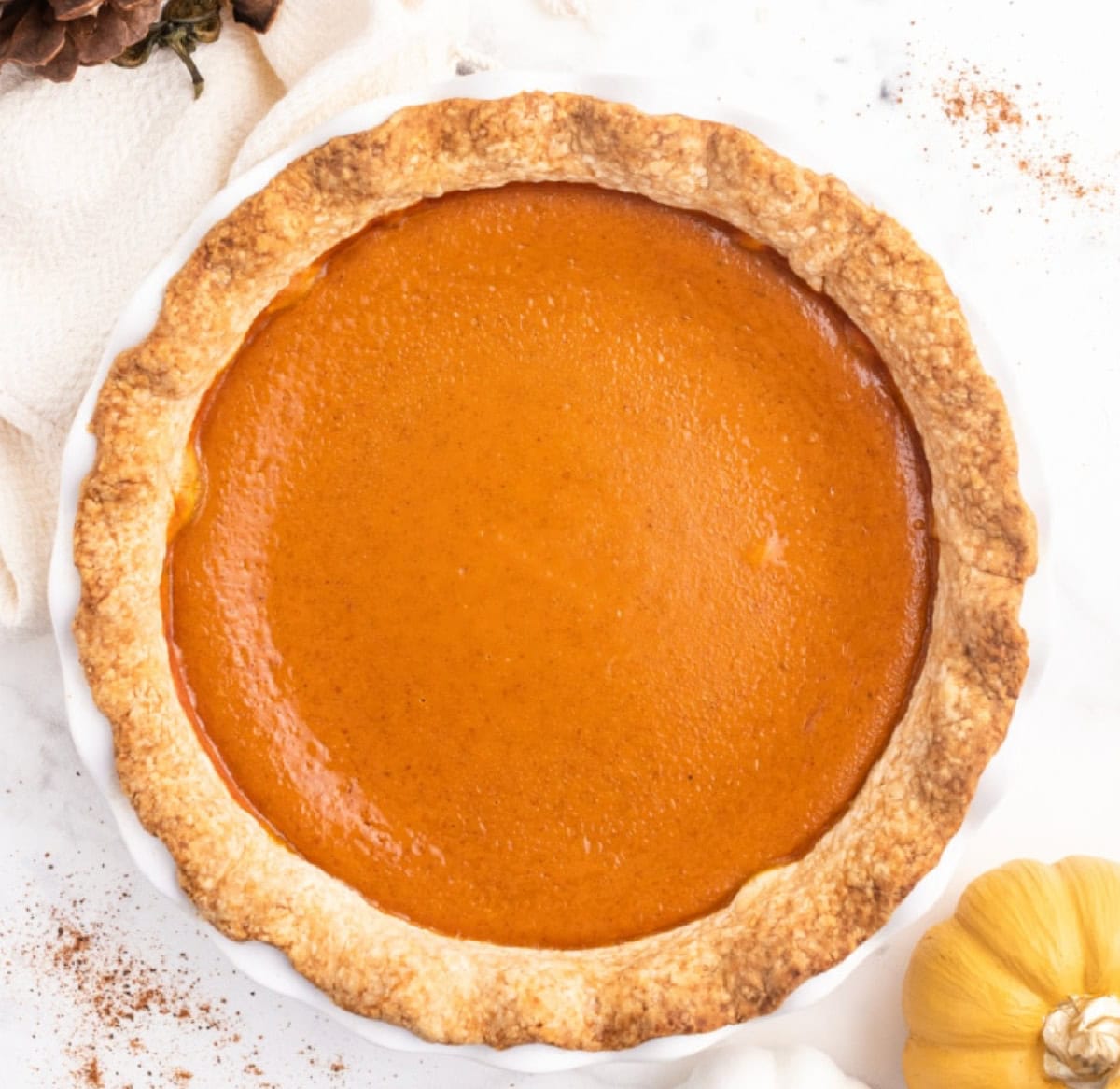 Maple Pumpkin Pie has less than half the fat of a traditional pumpkin pie. whole pumpkin pie