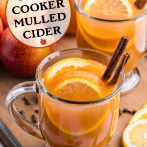 pinterest image for slow cooker mulled cider