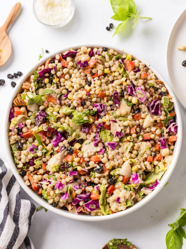 chopped chicken and couscous salad