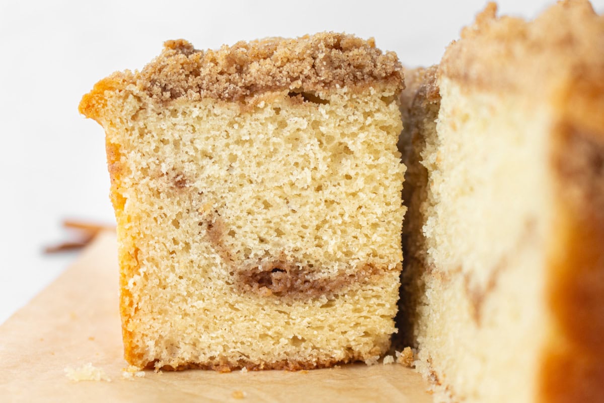 slice of starbucks cinnamon coffee cake