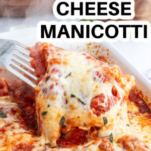 pinterest pin for cheese manicotti