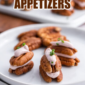 pinterest pin for cheesy pecan appetizers