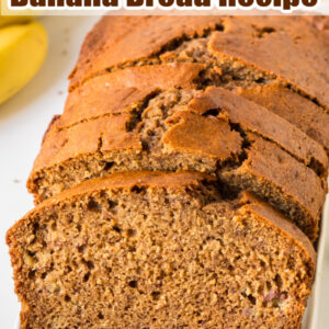 pinterest pin for healthy banana bread