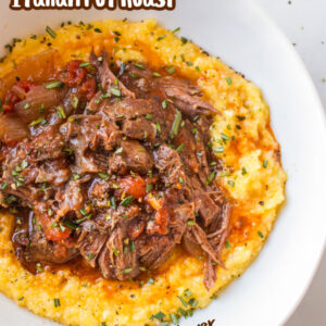 pinterest pin for slow cooker italian pot roast