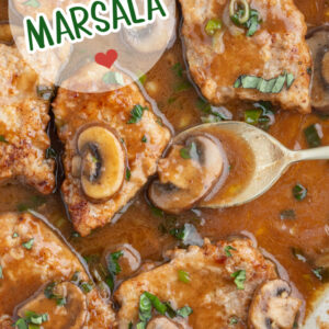 pinterest image for veal marsala