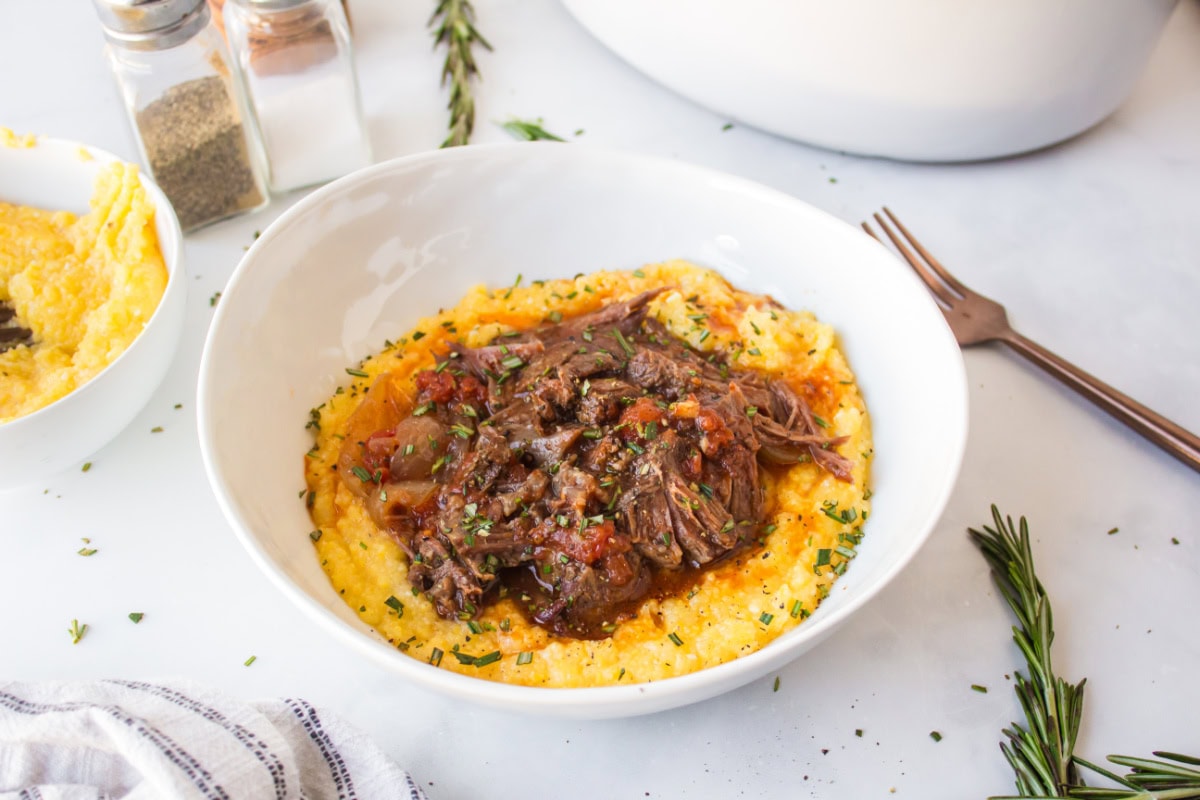 slow cooker Italian Pot Roast in a bowl