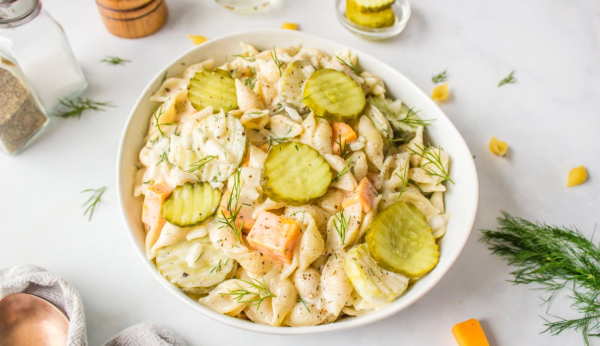Dill Pickle Pasta Salad