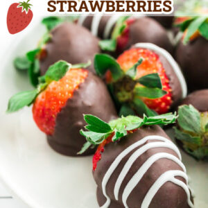 pinterest image for making easy chocolate covered strawberries