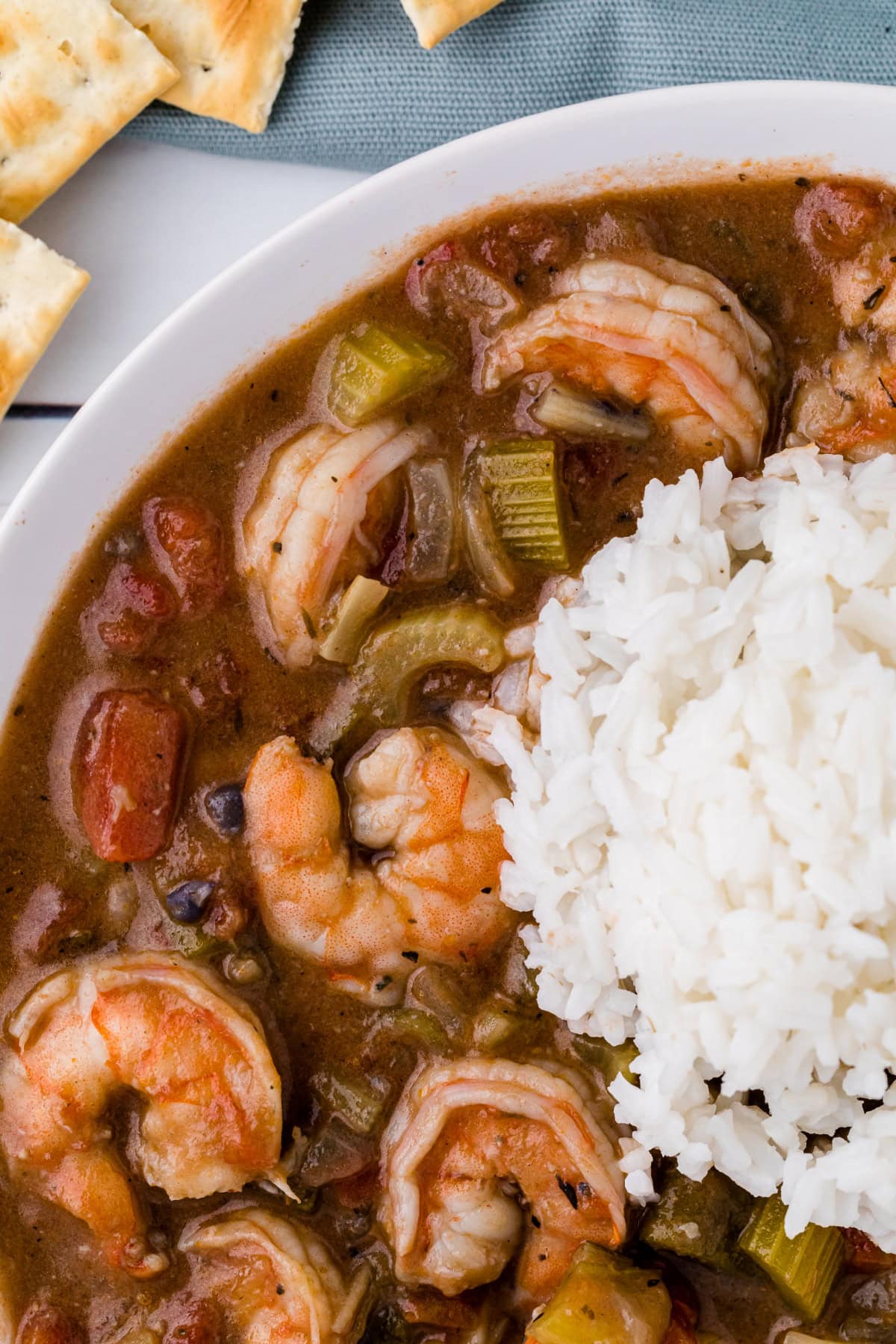 rice topped easy shrimp gumbo