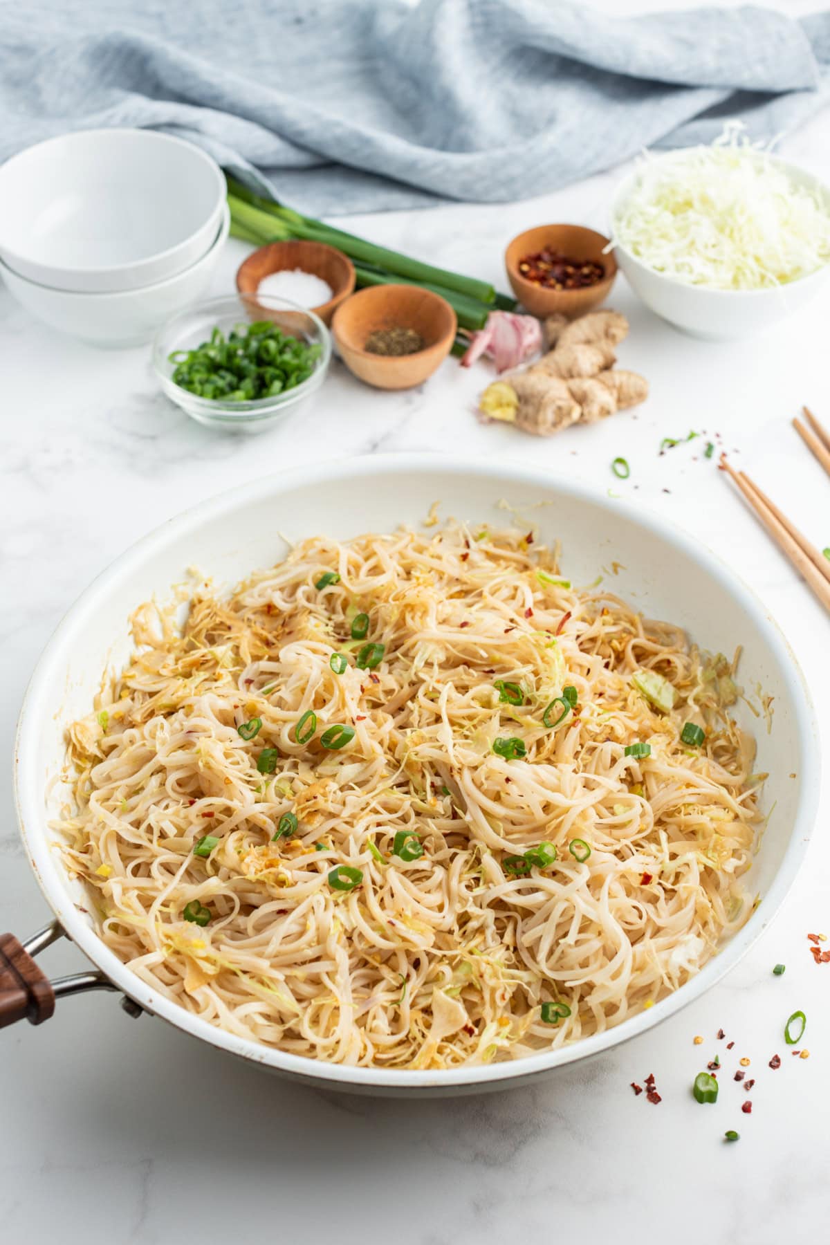 longevity noodles in a bowl