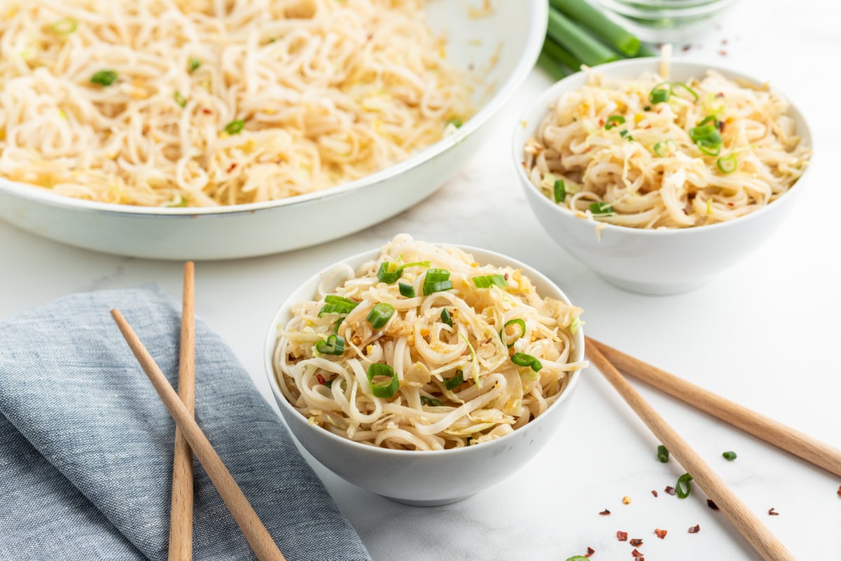 serving of longevity noodles