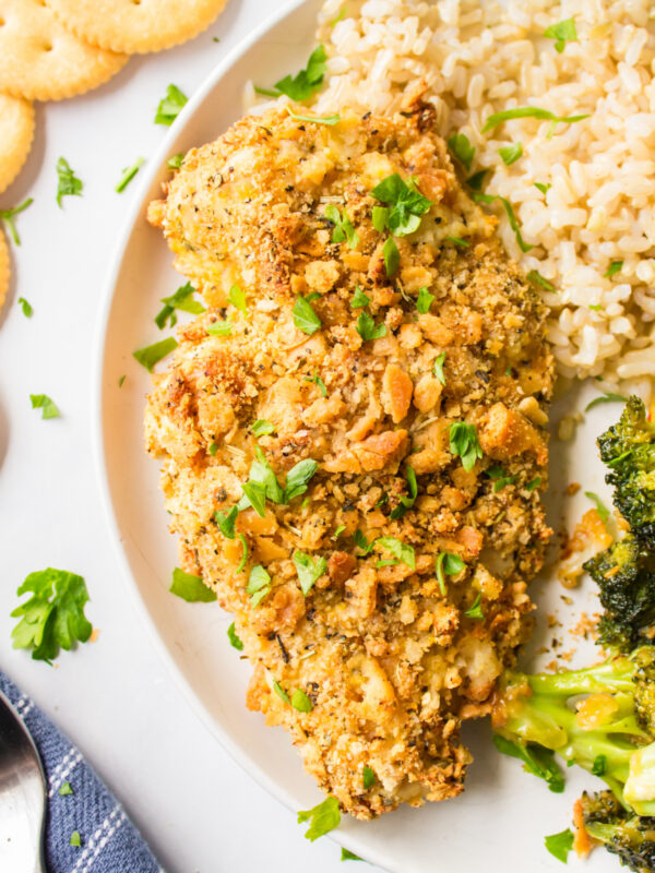 butter cracker chicken on a plate