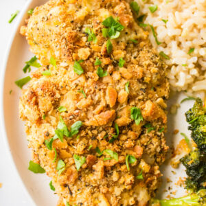 pinterest image for butter cracker chicken