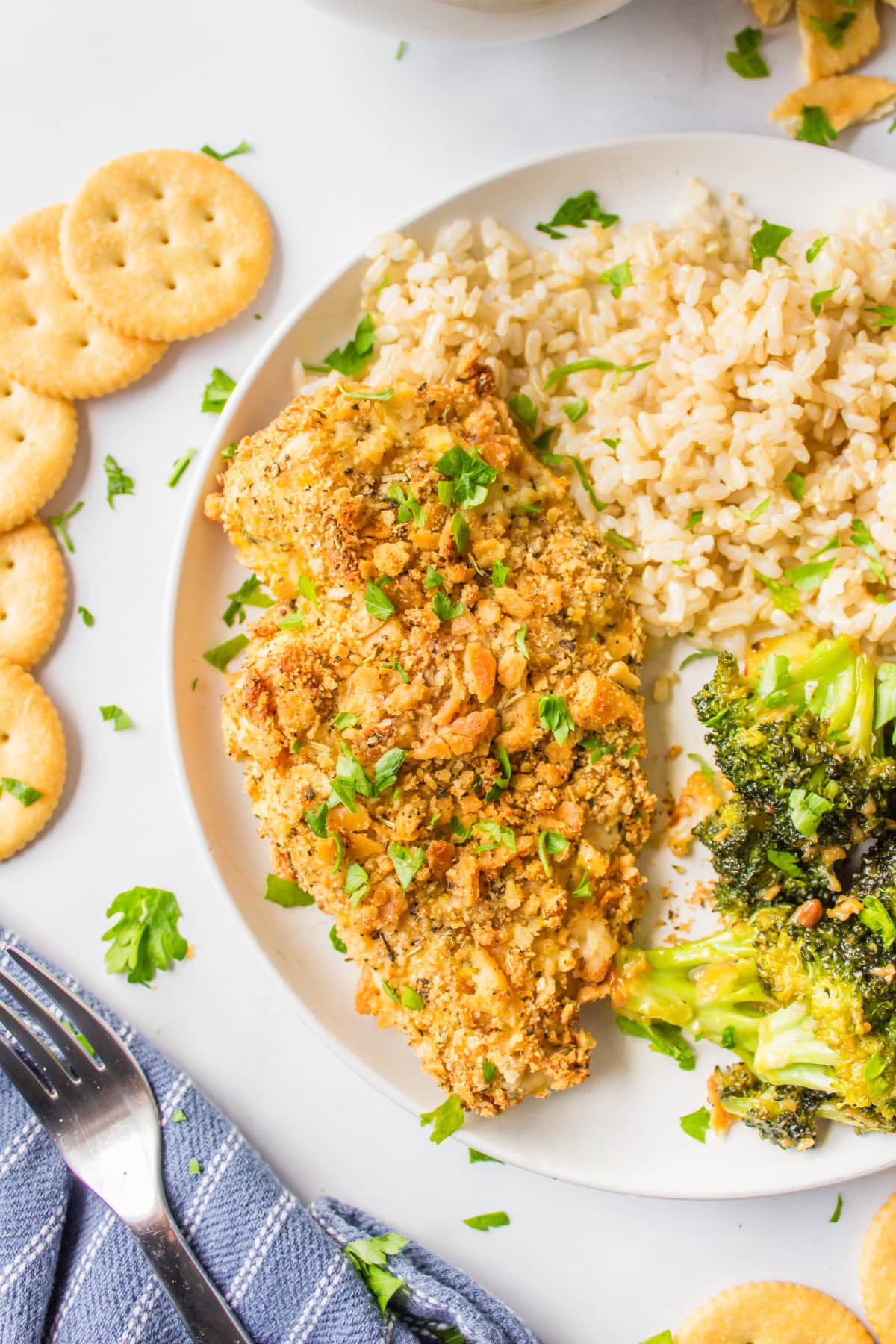 butter cracker chicken on plate