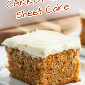 pinterest image for carrot cake sheet cake