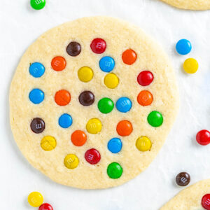 giant M&M cookies