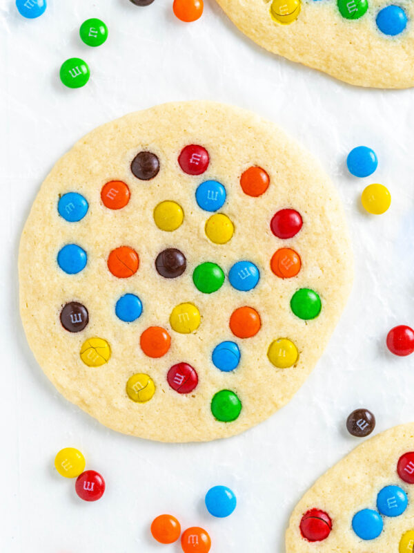 giant M&M cookies