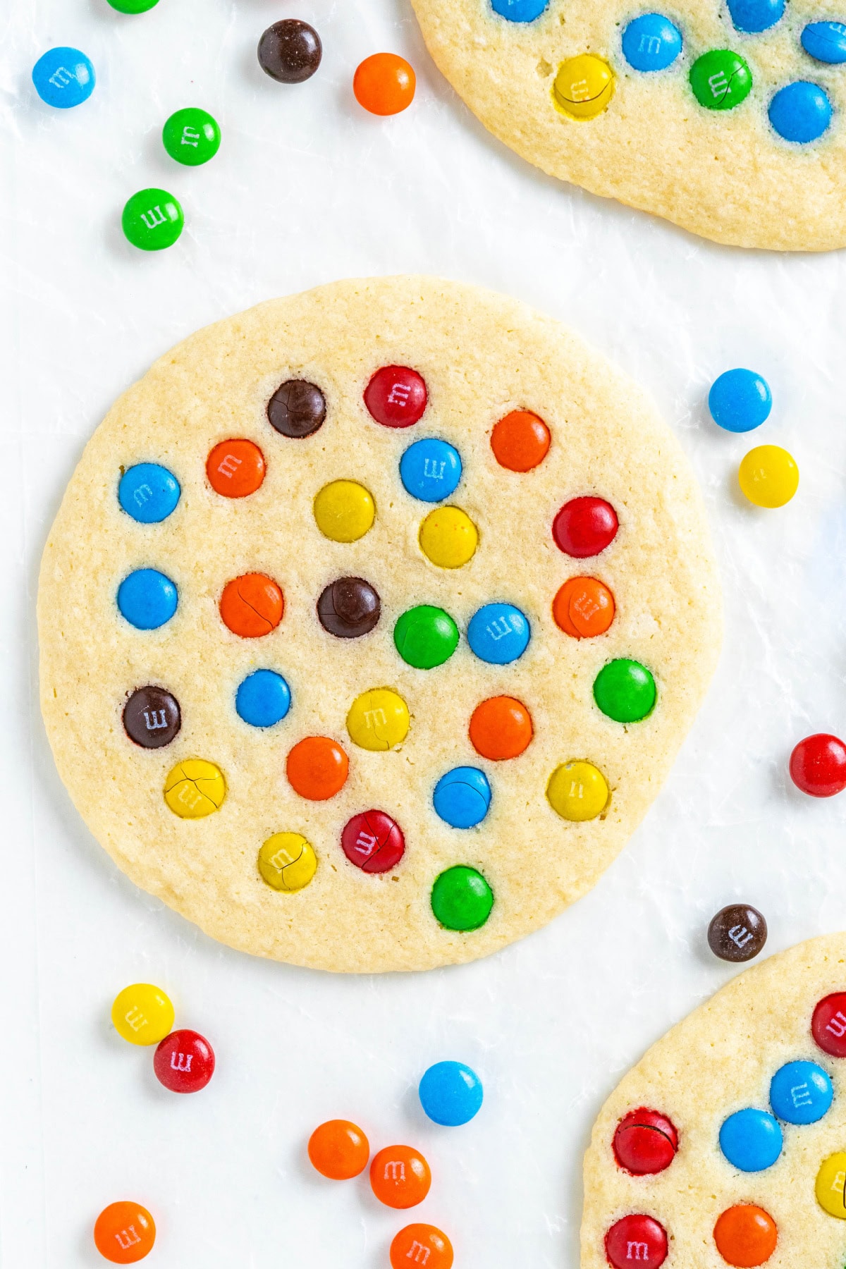 giant M&M cookies