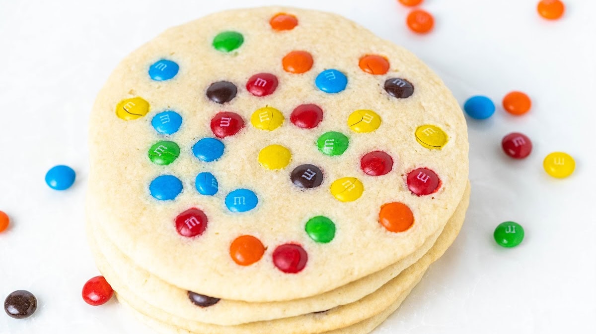 Giant M&M Cookies (Bakery Style!)