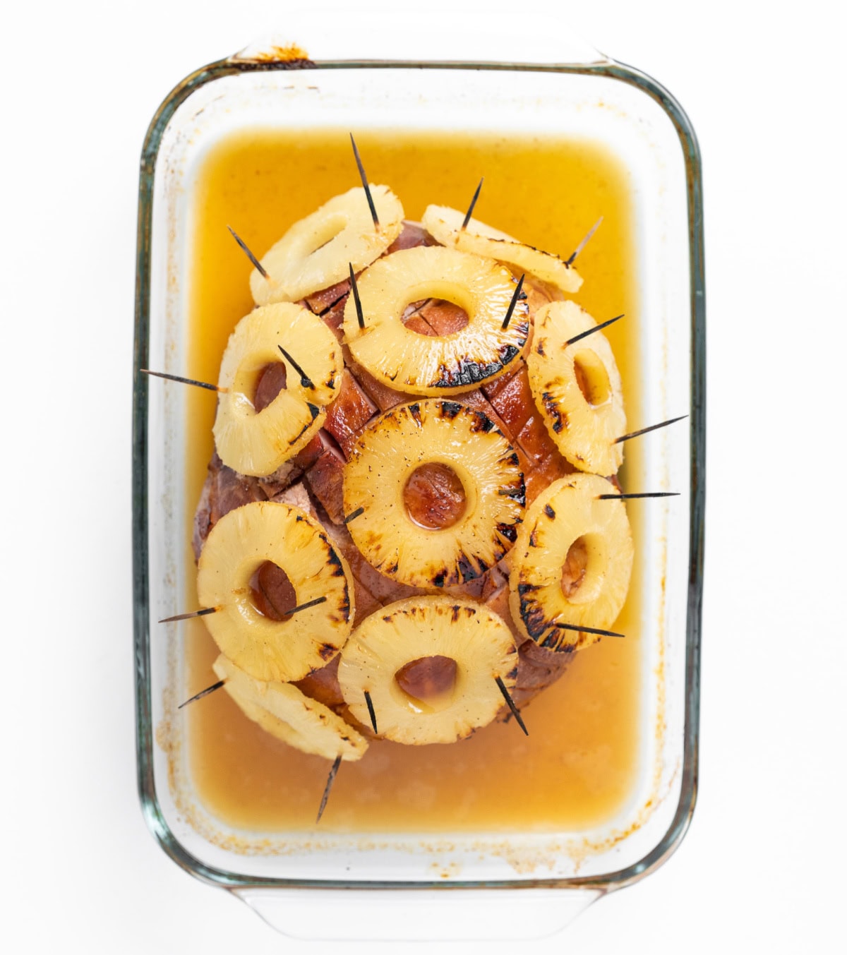 ham with pineapple just out of the oven