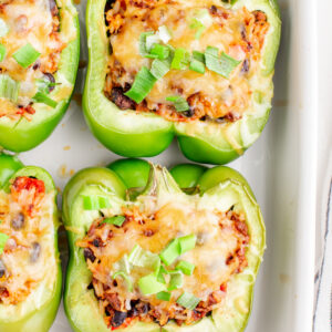 taco stuffed green bell peppers