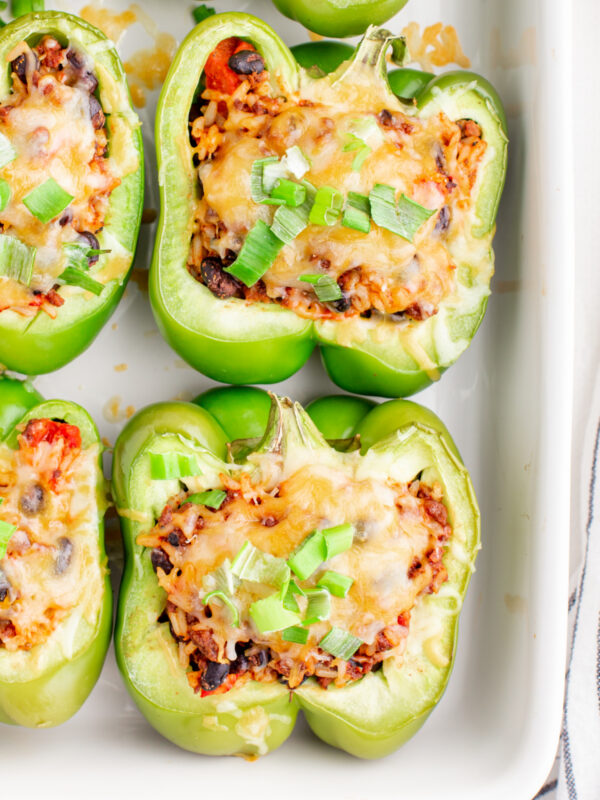 taco stuffed green bell peppers