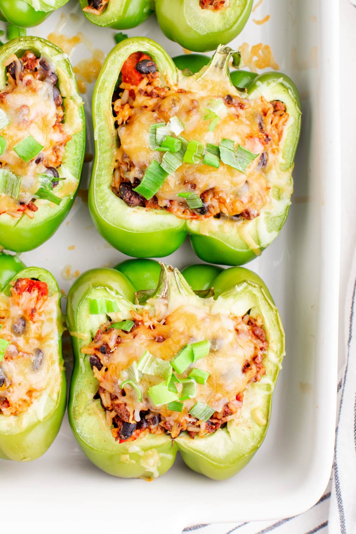taco stuffed green bell peppers