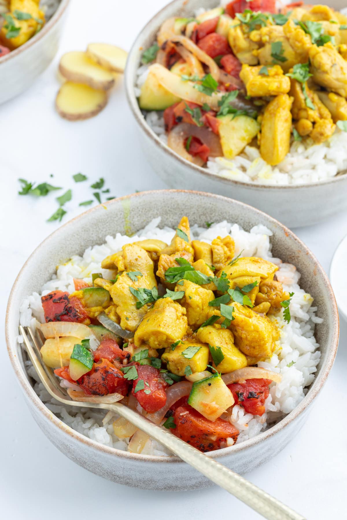 chicken curry bowls