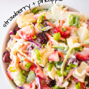 pinterest image for fruity coleslaw