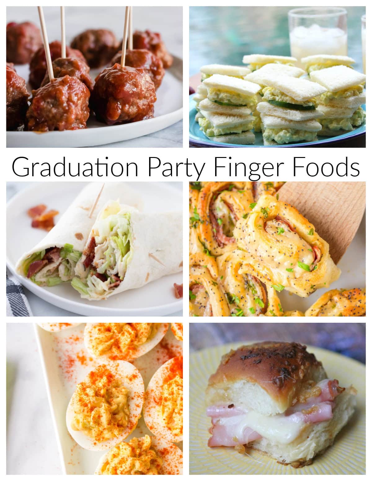 Graduation Party Finger Foods Collage