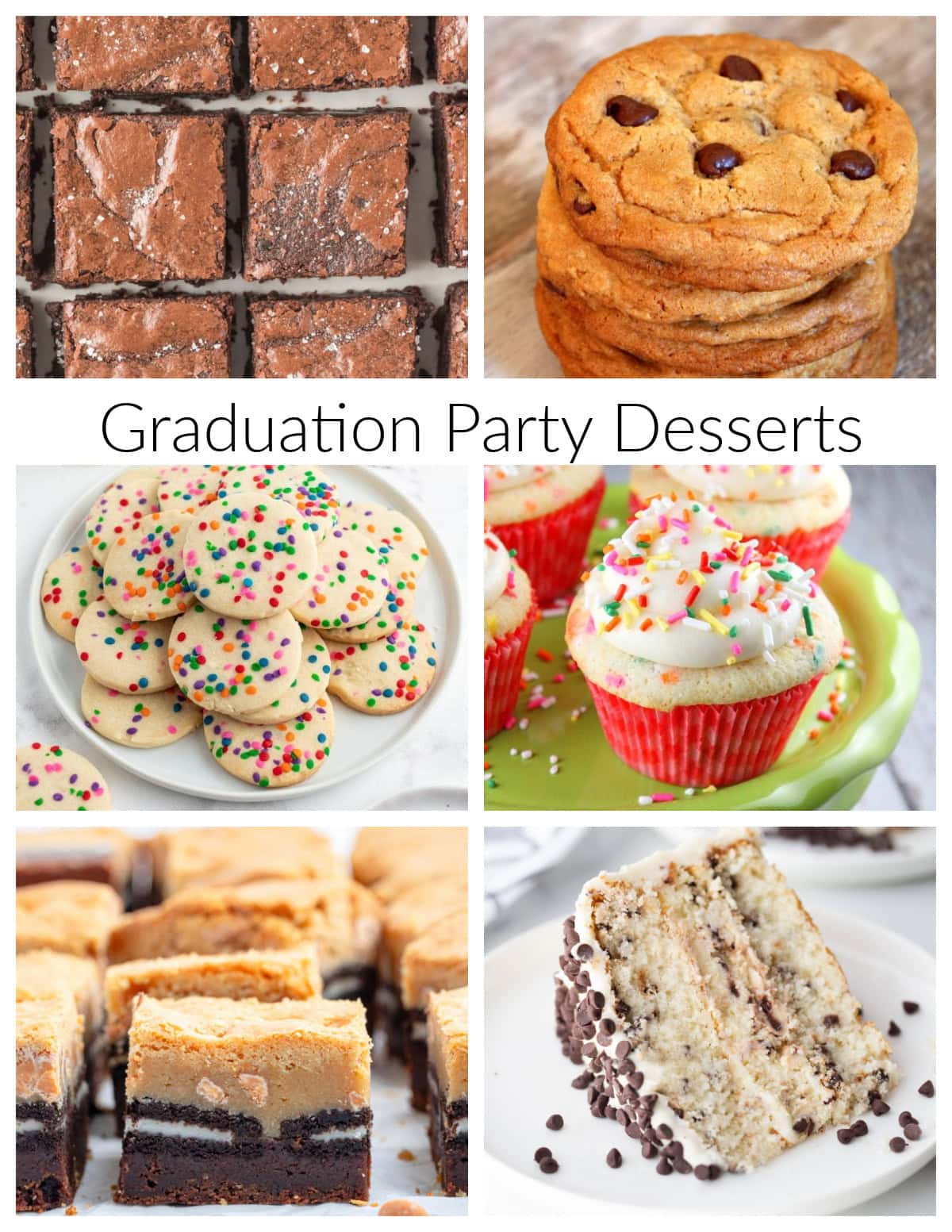 Graduation Party Desserts collage