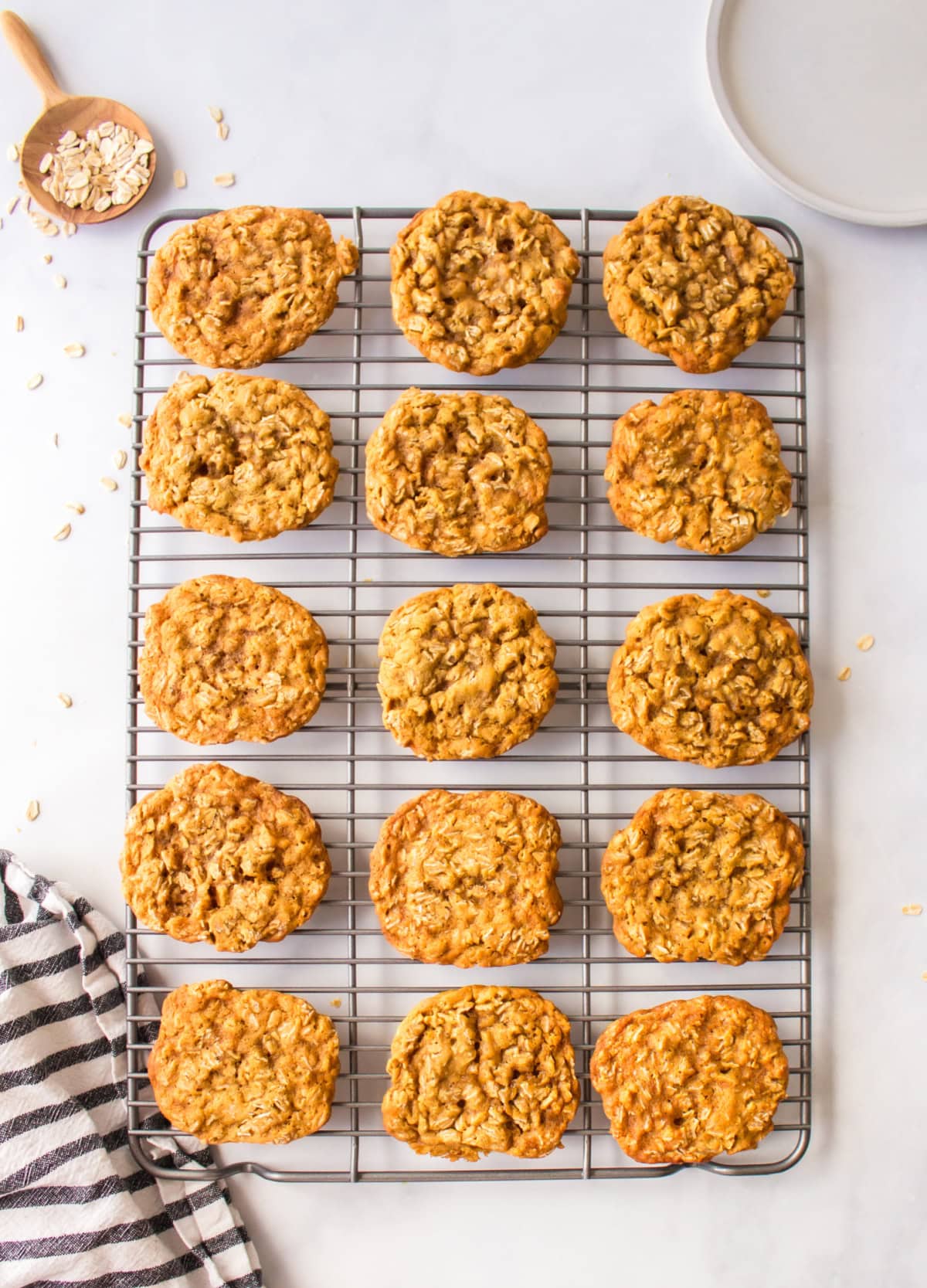 Oatmeal Refrigerator Cookies are easy slice-and-bake cookies with a soft chewy texture. Make the dough ahead and bake fresh anytime! one dozen oatmeal refrigerator cookies