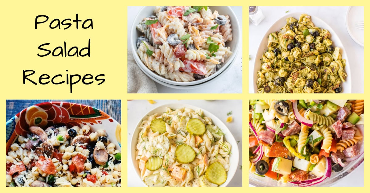 Pasta Salad Recipes Collage