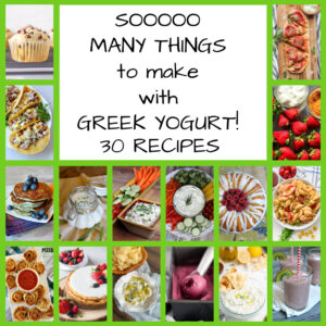 collage of greek yogurt recipes for pinterest