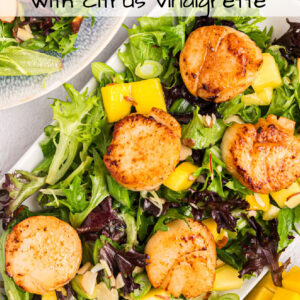 pinterest image for Scallop Salad