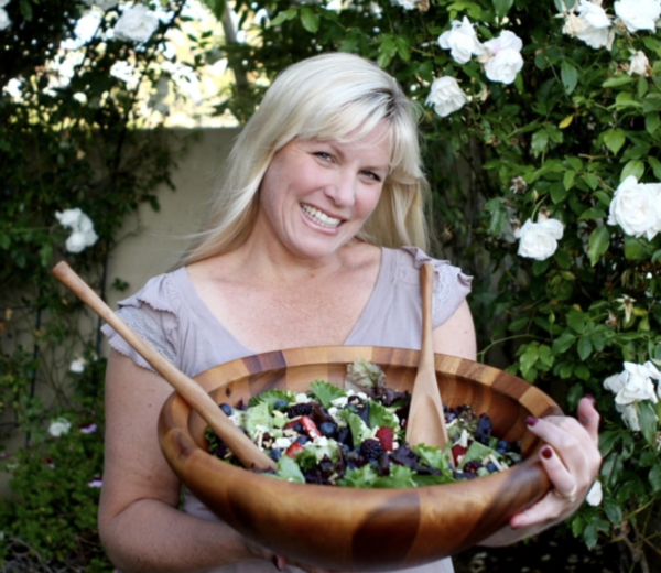 recipegirl holding salad