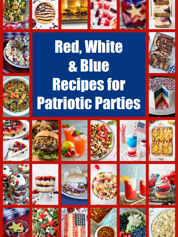 red white and blue recipes collage