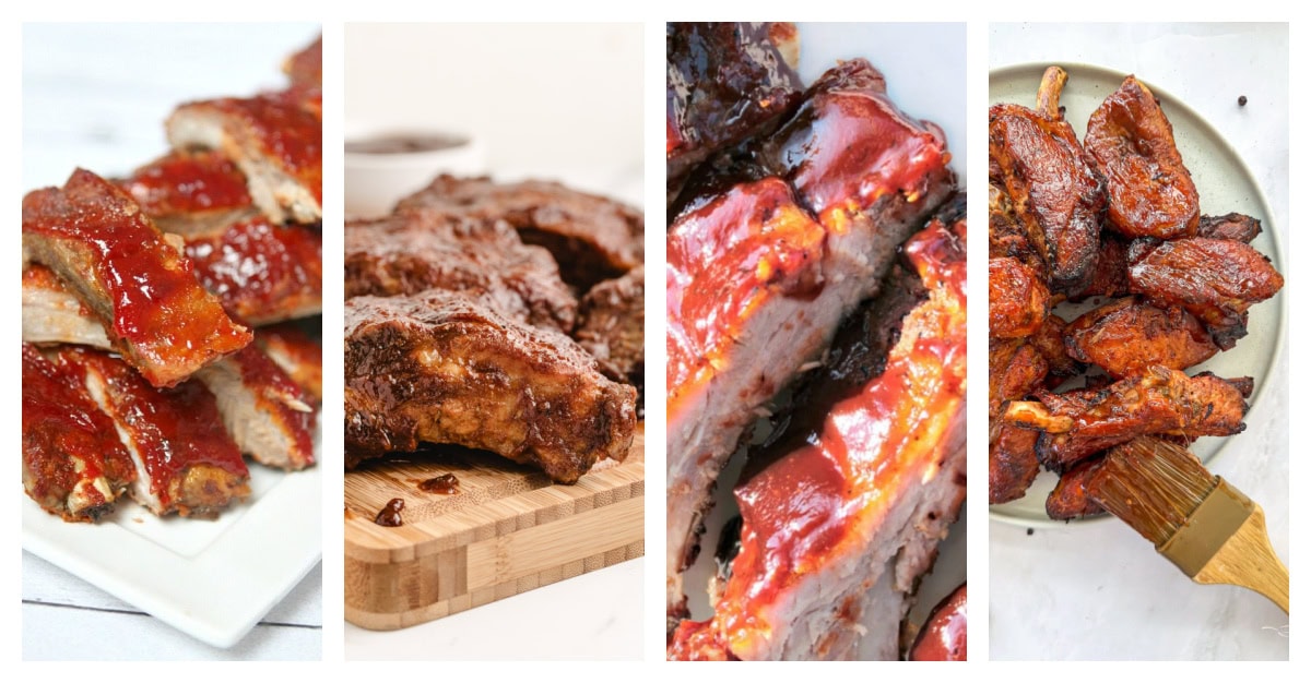 slow cooker ribs collage