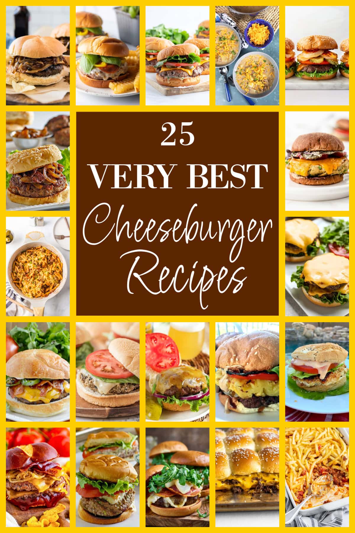 25 cheeseburger recipes collage