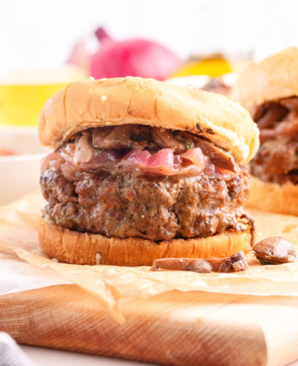 gorgonzola stuffed burger