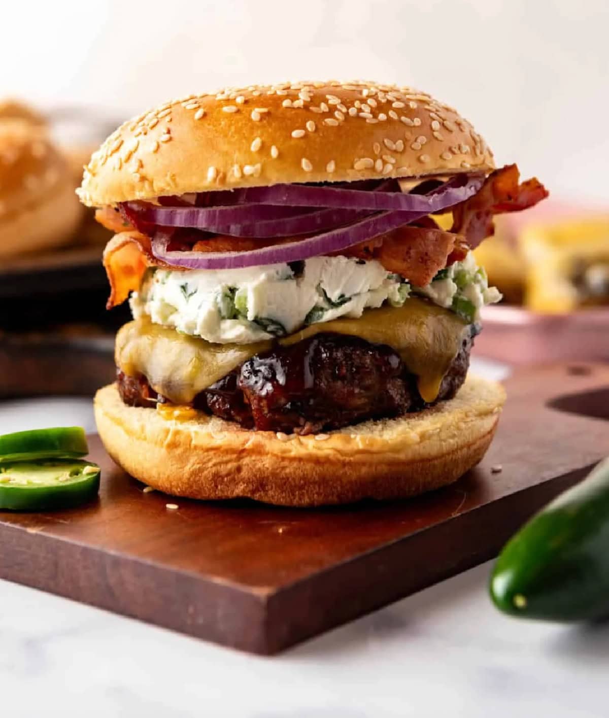 jalapeno popper burger