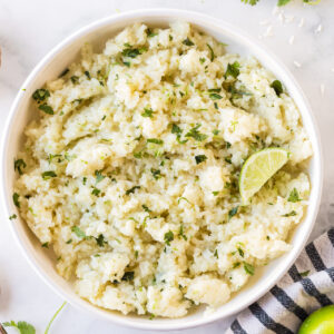 bowl of lime and cilantro rice