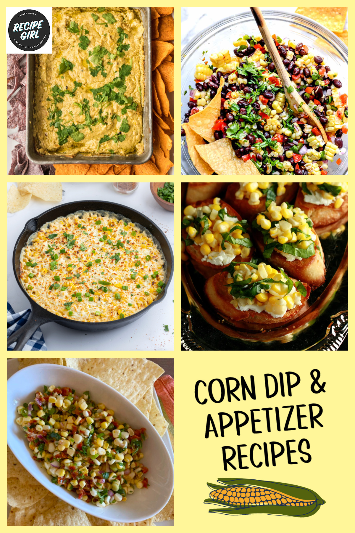 Looking for the best fresh corn recipes? This collection of 45 easy recipes using fresh corn and corn on the cob includes salads, casseroles, soups, side dishes, appetizers, grilled corn, pasta, and more. Whether you're using sweet summer corn from the farmers market or fresh-picked corn on the cob, you'll find plenty of delicious ideas for every meal! collage of corn dips and appetizers